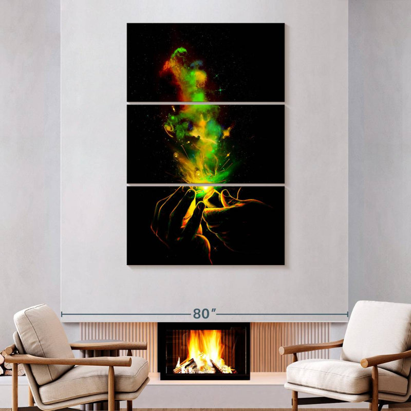 Kelan illumine le tout, H 74 po x l 48 po