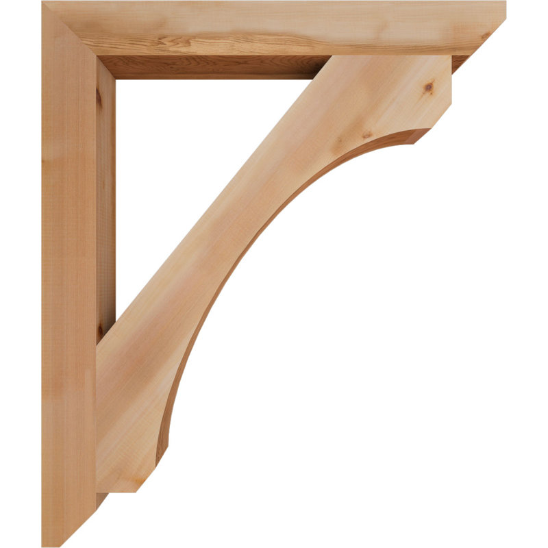 Support en bois / corbeau, Cèdre rouge de l'Ouest (lisse), H 40 po x l 3,5 po x P 34 po