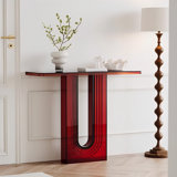 Modern Minimalist Amber Colour Acrylic Entryway Table