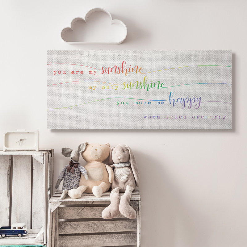Vous êtes mon ombre arc-en-ciel, Toile tendue, H 17 po x l 40 po x P 1,5 po