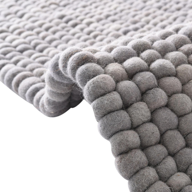 Gregorey Abstract Wool Gray Area Rug, Runner 2' x 5'3"
