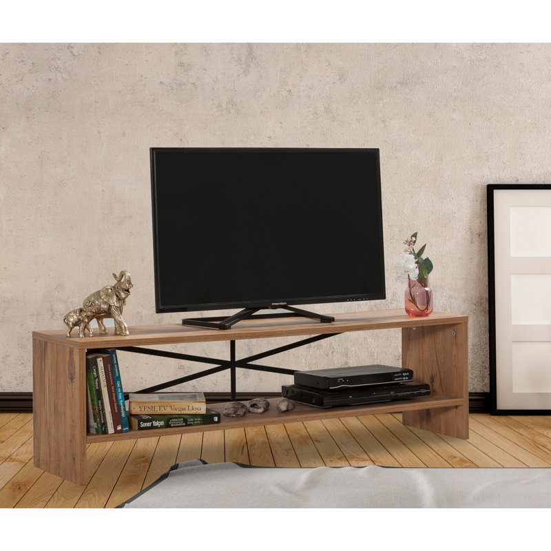 Meuble télé pour téléviseur de 32 po ou moins Davel, Brun pâle, 120"