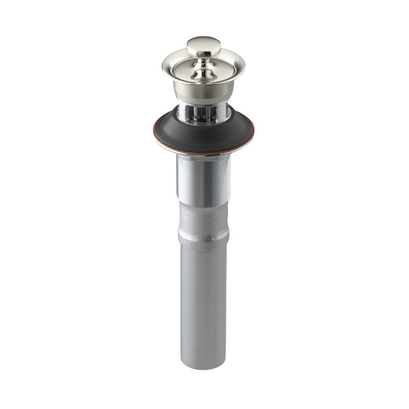 Whitehaven Bathroom sink drain with overflow, Vibrant Polished Nickel, With Overflow