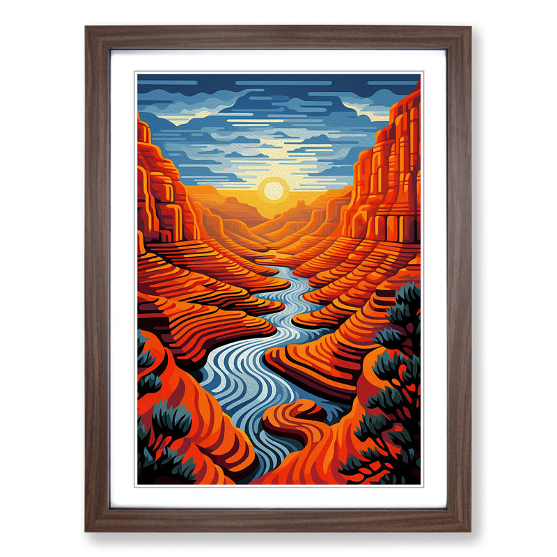 Grand Canyon Op Art - Framed Print