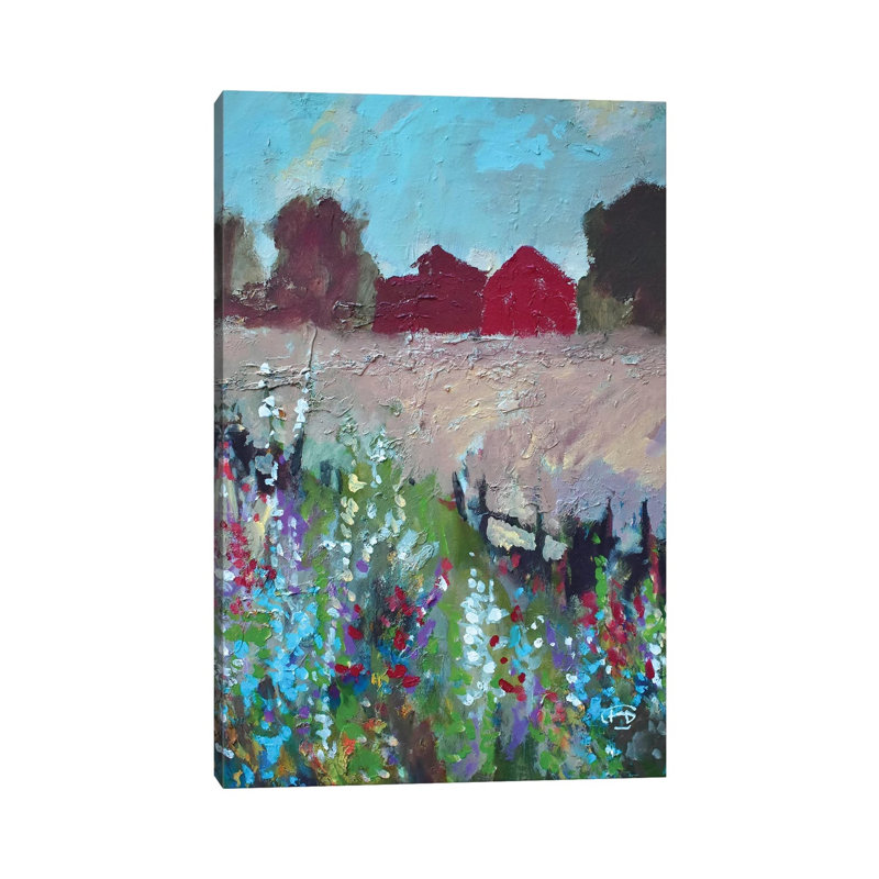 Two Barns 1 Piece Wrapped Canvas Painting, 66.04 cm H x 45.72 cm W x 3.175 cm D