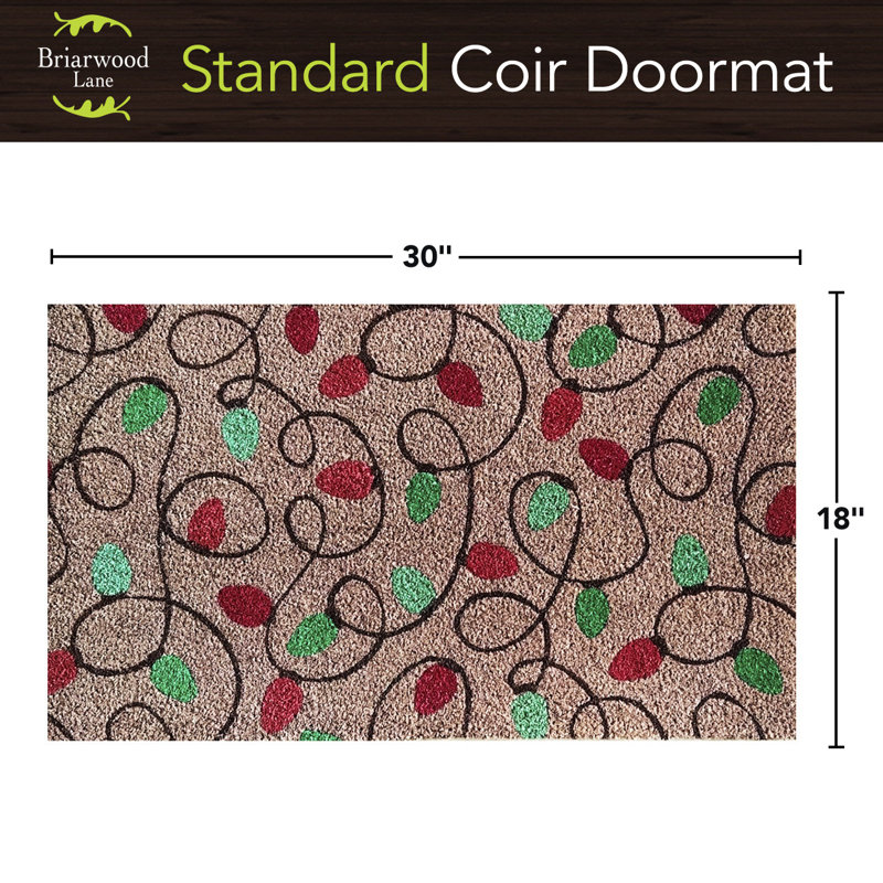 Tangled Lights Coir Doormat