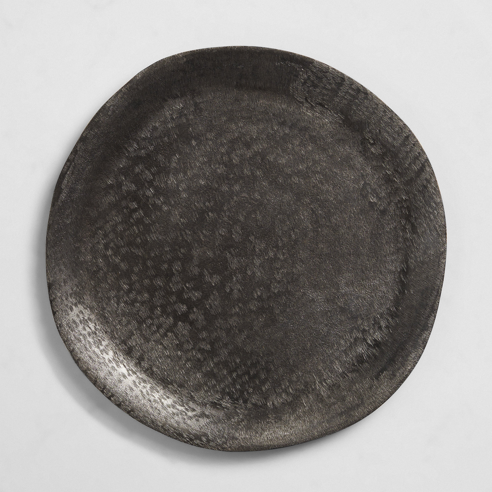 Zadia Brushed Metal Charger Plate, Graphite