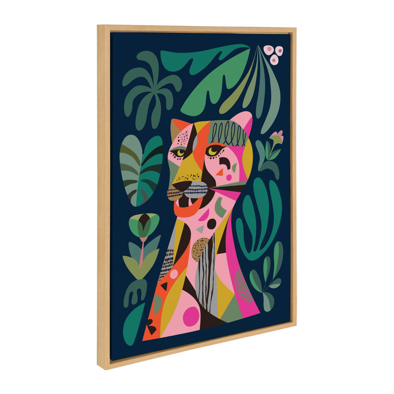«Leopard» par Rachel Lee 3 Birdies Studio, reproduction d'art sur toile encadrée
