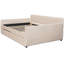Lit de jour double avec support pour lit gigogne et lattes de bois, beige, style confortable pour un design intérieur confortable et durable-532175316