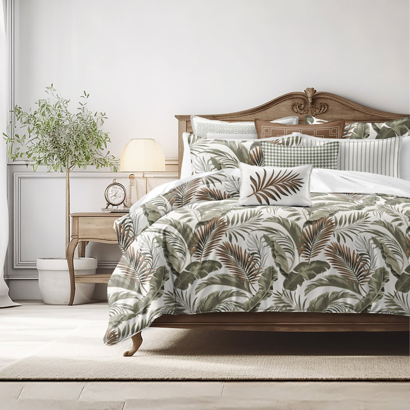 Frondosa  Copper Cotton Comforter Set  8 Piece, King Comforter + 7 Additional Pieces