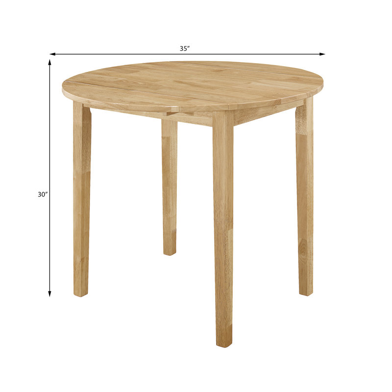 Ensemble de salle à manger en bois à abattants Beggs, Beige