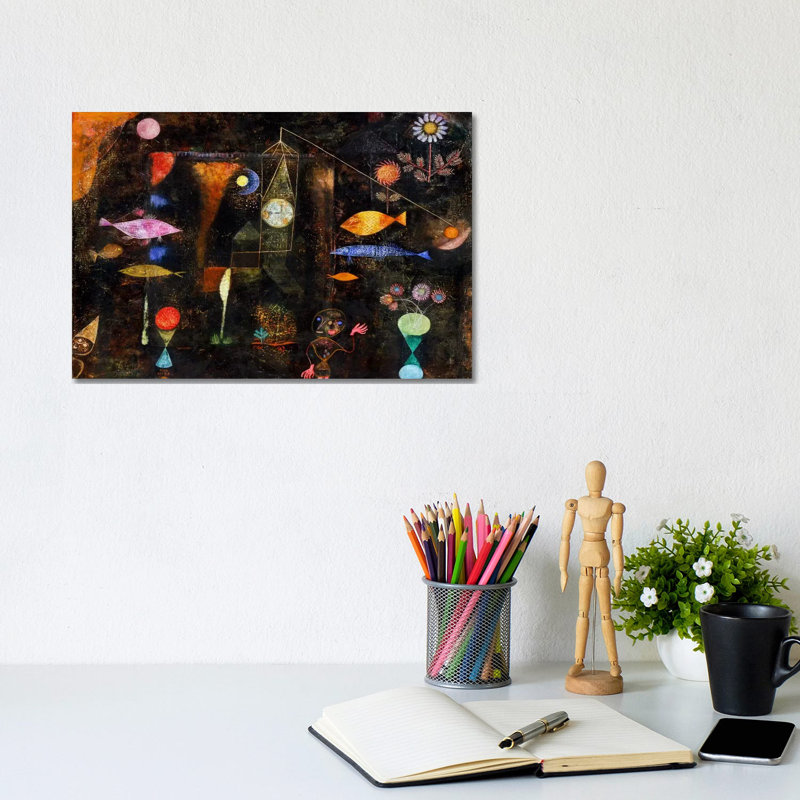 Fish Magic, 1925 by Paul Klee - Wrapped Canvas Print, 20.32 cm H x 30.48 cm W