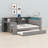 All-In-One Platform Bed With Upholstered Headboard And Convenient Features-1069923036
