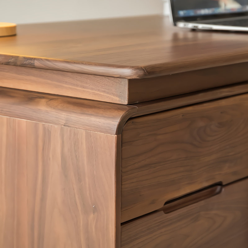 Simple Solid Wood Walnut Rectangle Desk, 29.5" H x 51.2" W x 23.6" D
