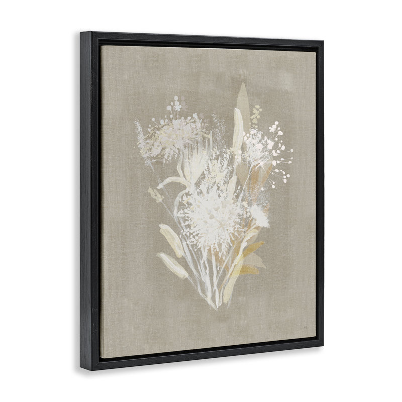 Cadre flottant Country Herbs Impression, design par Susan Jill, Cadre flottant noir de jais, H 21 po x l 17 po
