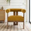 Chaise d'appoint moderne rembourrée avec accoudoirs ronds