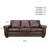 Cassius 88" Genuine Leather Square Arm Sofa