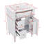 Meuble-lavabo de salle de bain avec lavabo intégré, armoire autoportante avec tiroir rabattable et tablette réglable-334968864