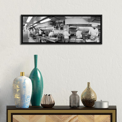 " Black And White, Chefs In Kitchen " by Panoramic Images