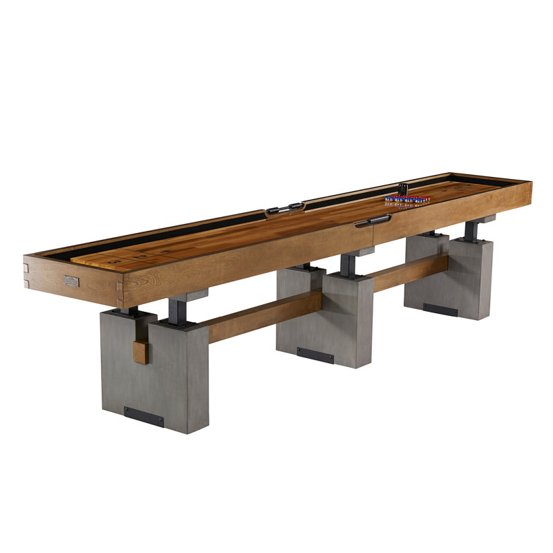 Table de jeu de palets urbaine 12 pi Barrington, terrain de jeu en bois massif, 8 pièces 