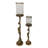 Modern Tall Sculptural Pillar Candle Holder for Decorative Tabletop Accent - Stylish Branch Inspired Candlestick Holder for Home Decor - Set of 2, 30", 21", Gold