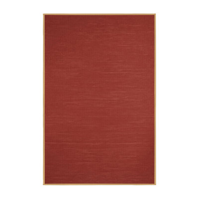 Machine Washable Solid Brown Area Rug