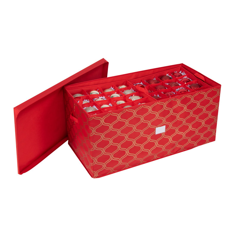 Rangement pour ornements de Noël, H 17,5 cm x l 19 cm x P 37,5 cm