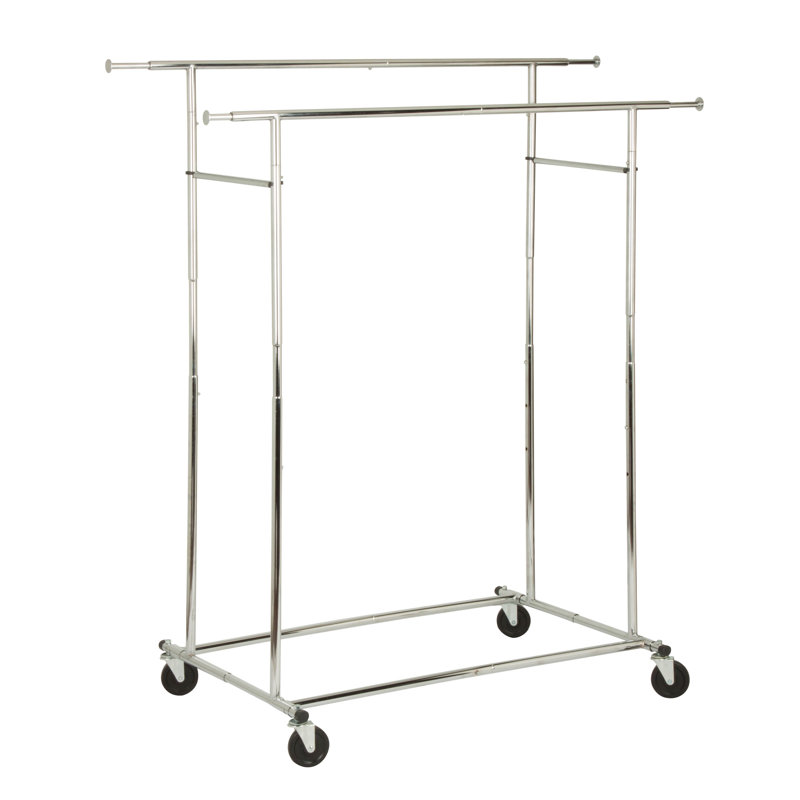 Calil Metal Adjustable Rolling Clothing Rack