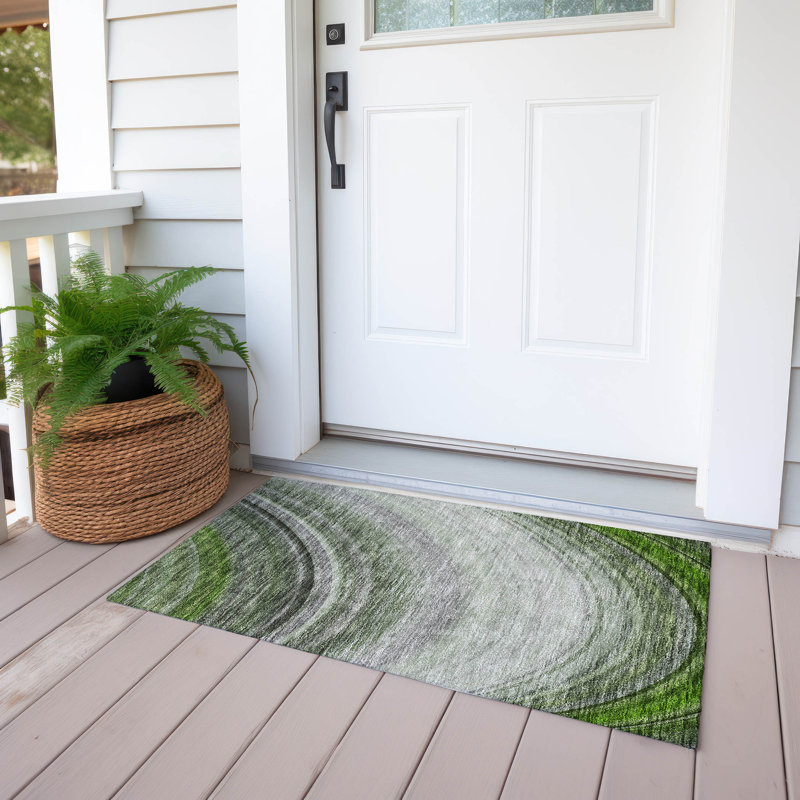 Jurnee Abstract Indoor / Outdoor Rug, Rectangle 1'8" x 2'6"