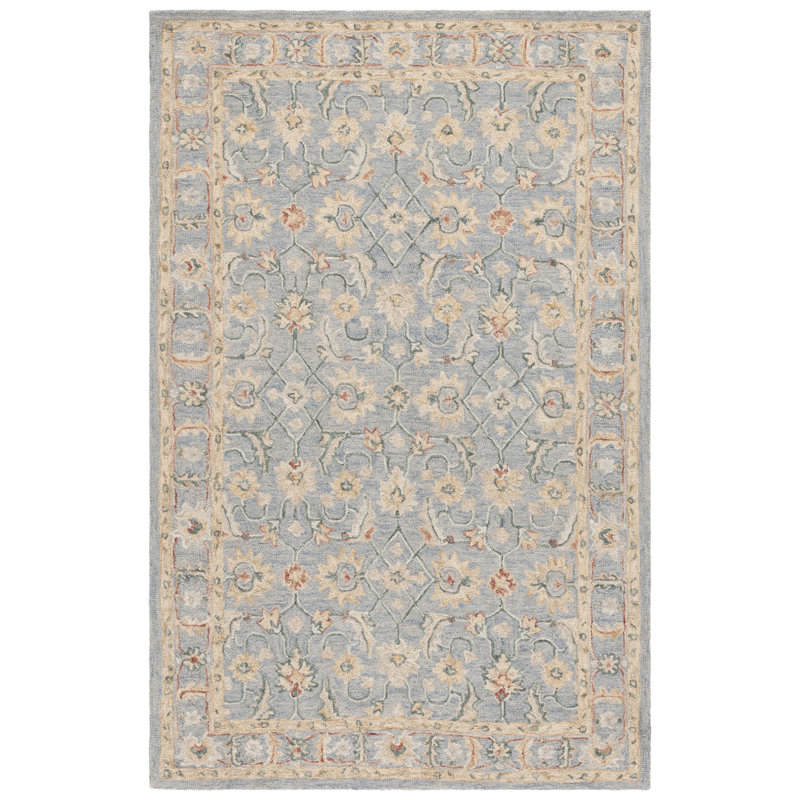 Metro 383 Hand Tufted Wool/Cotton Oriental Rug in Gray/Beige, Rectangle 3' x 5'