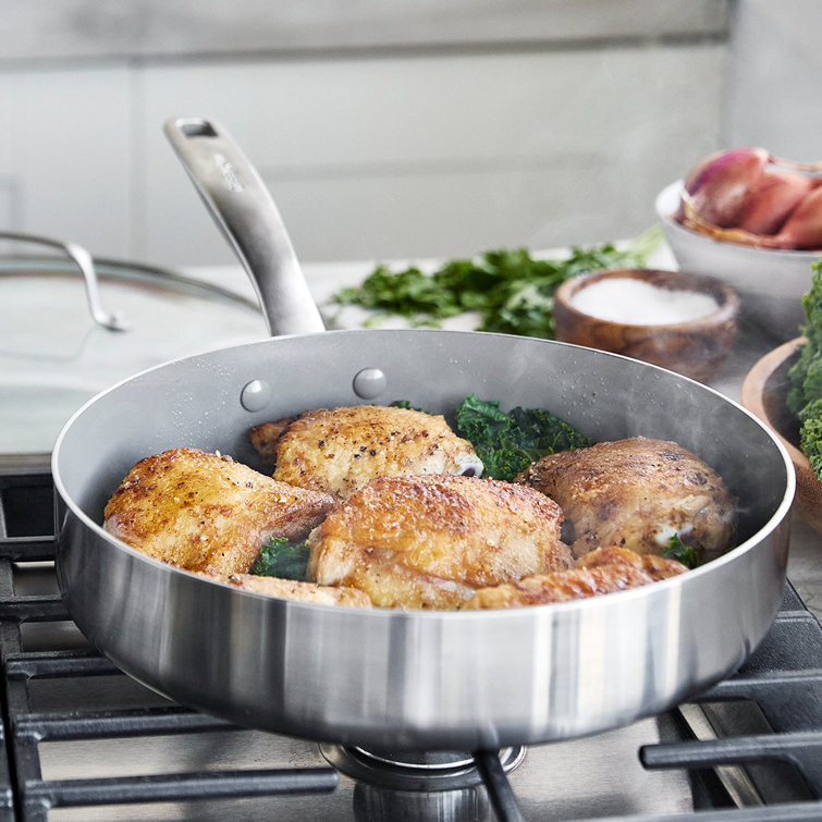 The Green Pan Chatham Stainless Saute Pan with Lid