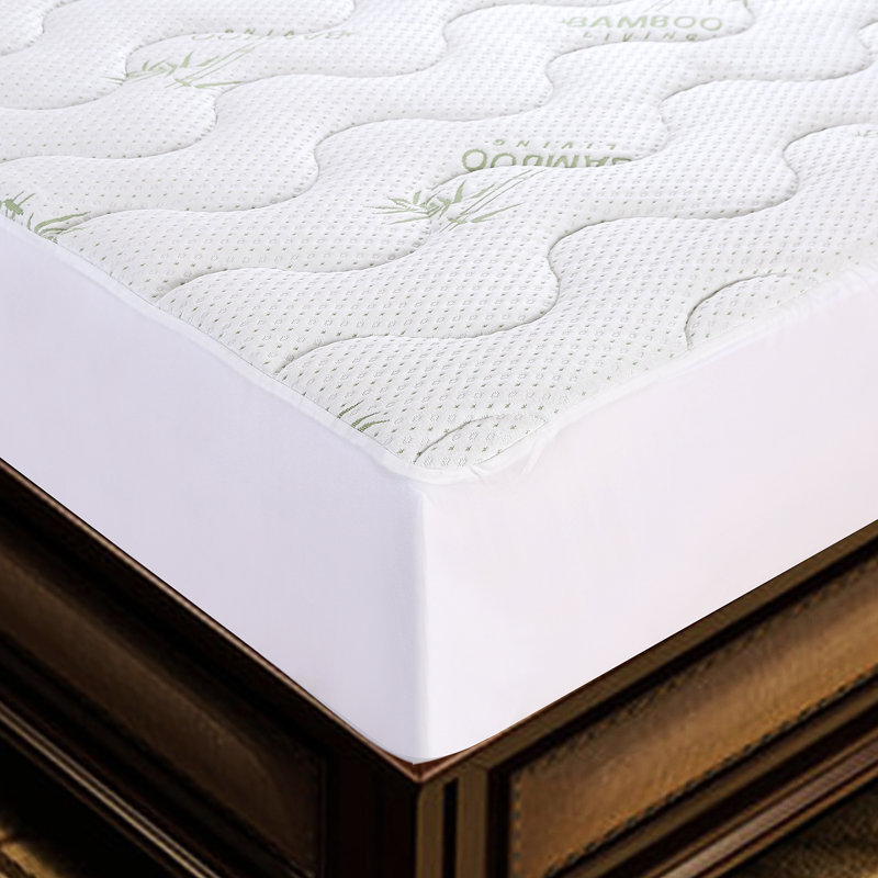 Bendel Home Premium Bedding Luxury Ultra Soft 100% Waterproof All Season Mattress Protector Rayon from Bamboo Fitted Quilted Mattress Pad, Deep Pocket Fits Up to 18 Inch Twin/Single Size