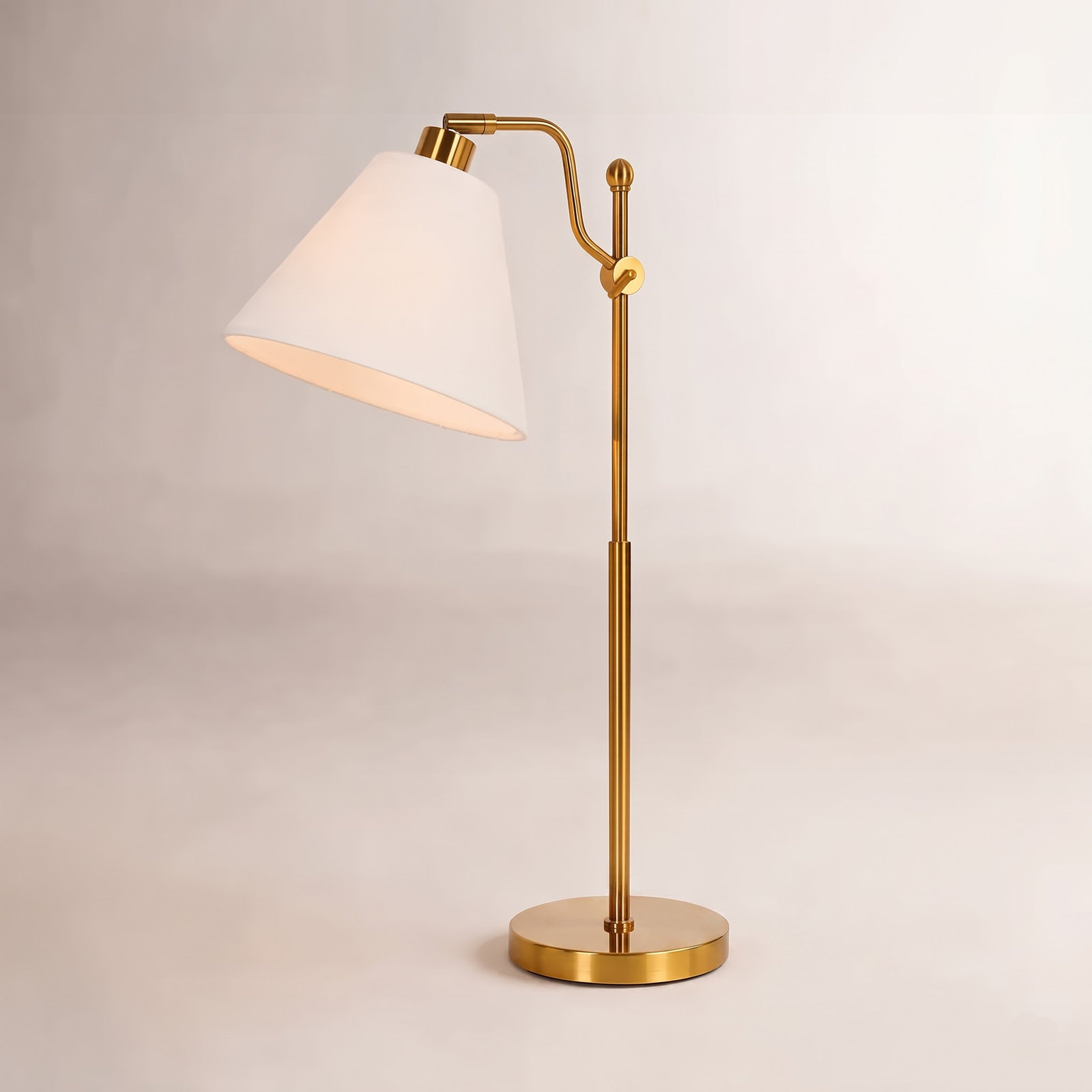 Adjustable Table Lamp, Brass