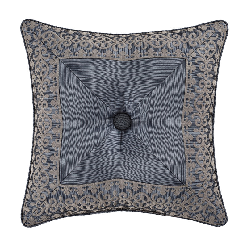 Leah 18" Square Embellished Decorative Throw Pillow
