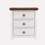 Table de chevet 3 tiroirs blanche Zefirino-934609943