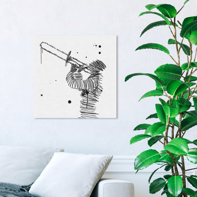 Jazz Melody - Wrapped Canvas Drawing Print