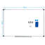 Wall Mounted Whiteboard 60cm H x 90Cm W
