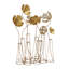 Sculpture Vienne en métal à motif floral avec vases en fil métallique et filet