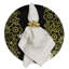 Gold And Black Flower Glass Elegant Placemat