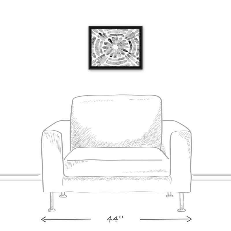 Médaillon encadré sur toile, H 12,75 po x l 15,75 po x P 1,75 po