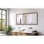 Miroir mural rectangulaire surdimensionné de 60 po x 30 po avec cadre en noyer, cadre en aluminium pour la chambre à coucher, entrée, salle de bain, salon, installation facile et rapide-732337966-732337938