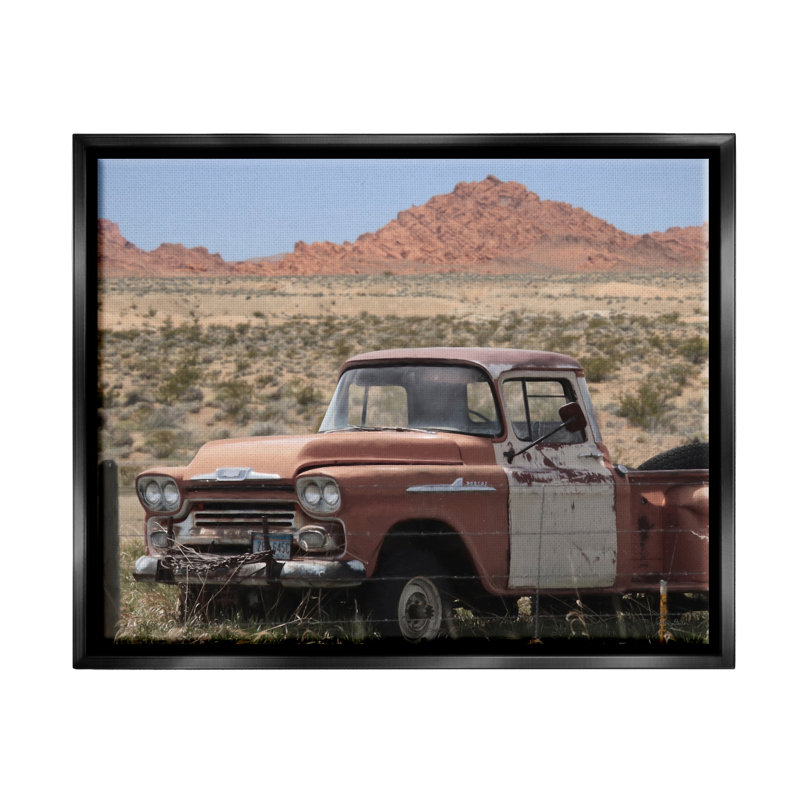 Art mural sur toile Vast Desert Mountains par Lori Deiter, H 17 po x l 21 po x P 1,7 po, Cadre flottant noir de jais