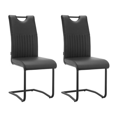 Darja 49cm H Polyurethane Upholstered Metal Side Chair