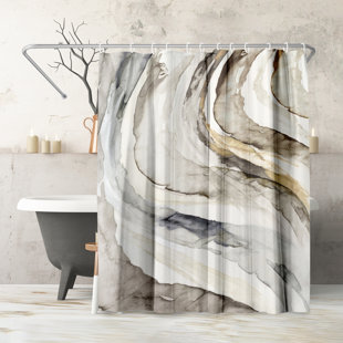 4 Pcs Shower Curtain Set Marble Black Gold Ombre Luxury Abstract Fluid  Modern With Non Slip Rugs Toilet Lid Cover And Bath Mat Bathroom Decor Set  72