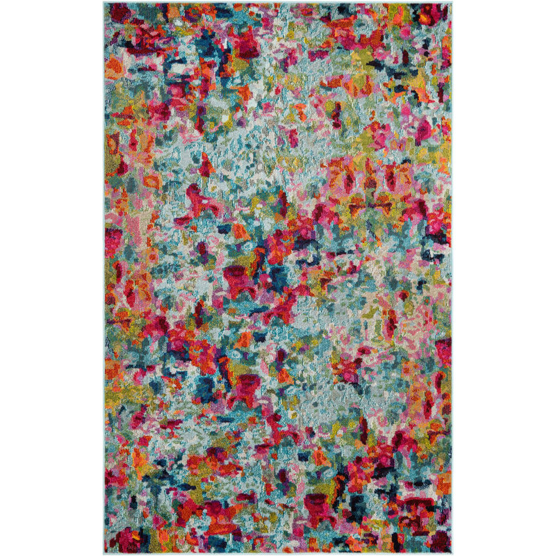 Hashimoto Washable Abstract Indoor Rug, Rectangle 4'1" x 6'1"