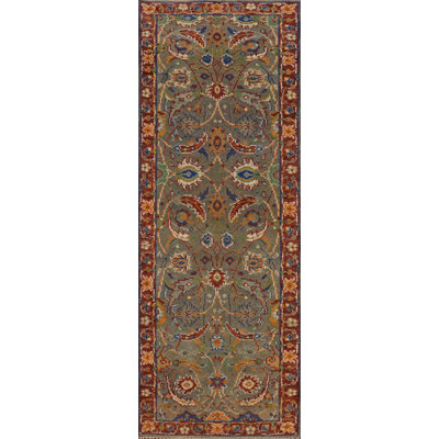 Tapis de couloir unique en coton 8 pi 2 po x 2 pi 7 po gris et gris anthracite