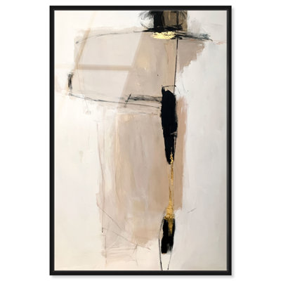 Desert Breath III, impression acrylique encadrée, style bohème minimaliste, par Art Remedy, cadre noir, 24 x 36 pouces