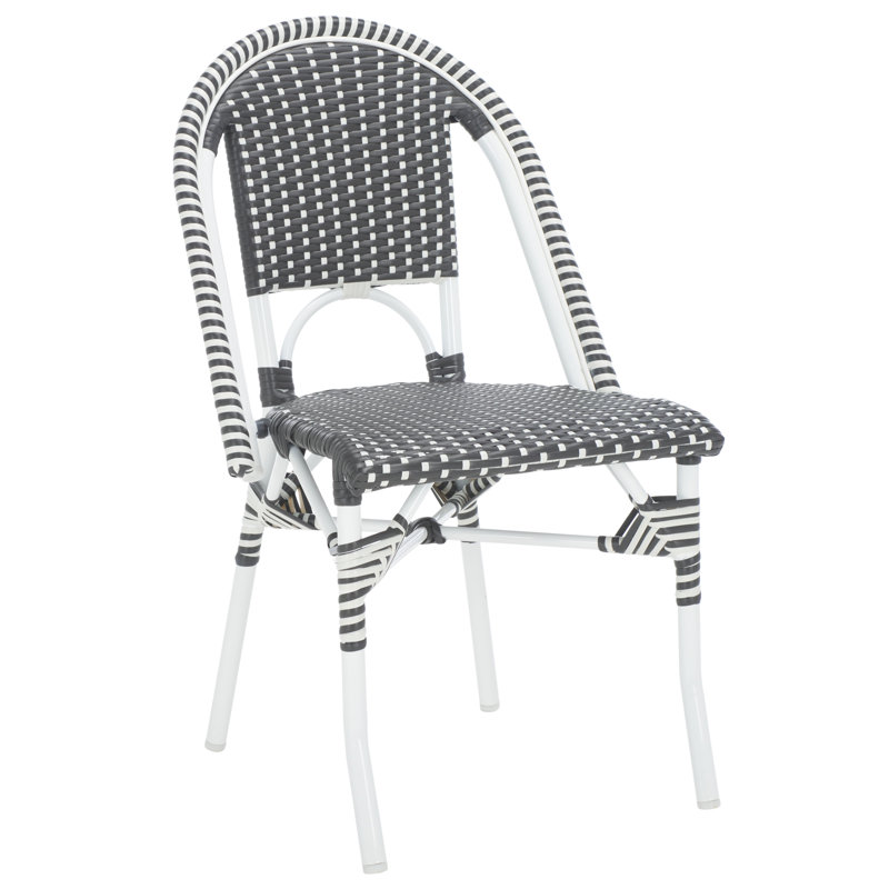 Torino Outdoor Dining Side Chair, Gray/White
