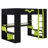 Contemporary Wood Loft Bed with USB/Type-C Ports, Power Outlet & RGB Lights-367035749