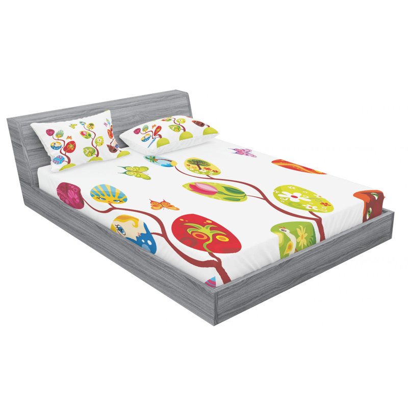 Microfiber Sheet Set, Queen Sheet Set with Fitted Sheet